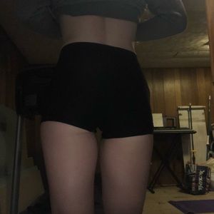 2/$30 black shorts with gold zipper